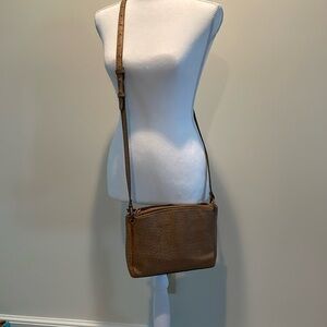 Alfani Joselynn Tan Croc Embossed Crossbody Bag.